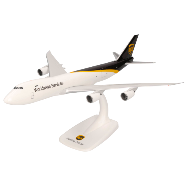 Herpa Snap-Fit Flugzeugmodell UPS Worldwide Services Boeing 747-8F (1:250)